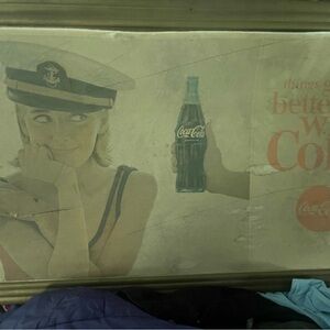 Coca Cola Nautical Theme Frame - Red, Blue, Cream